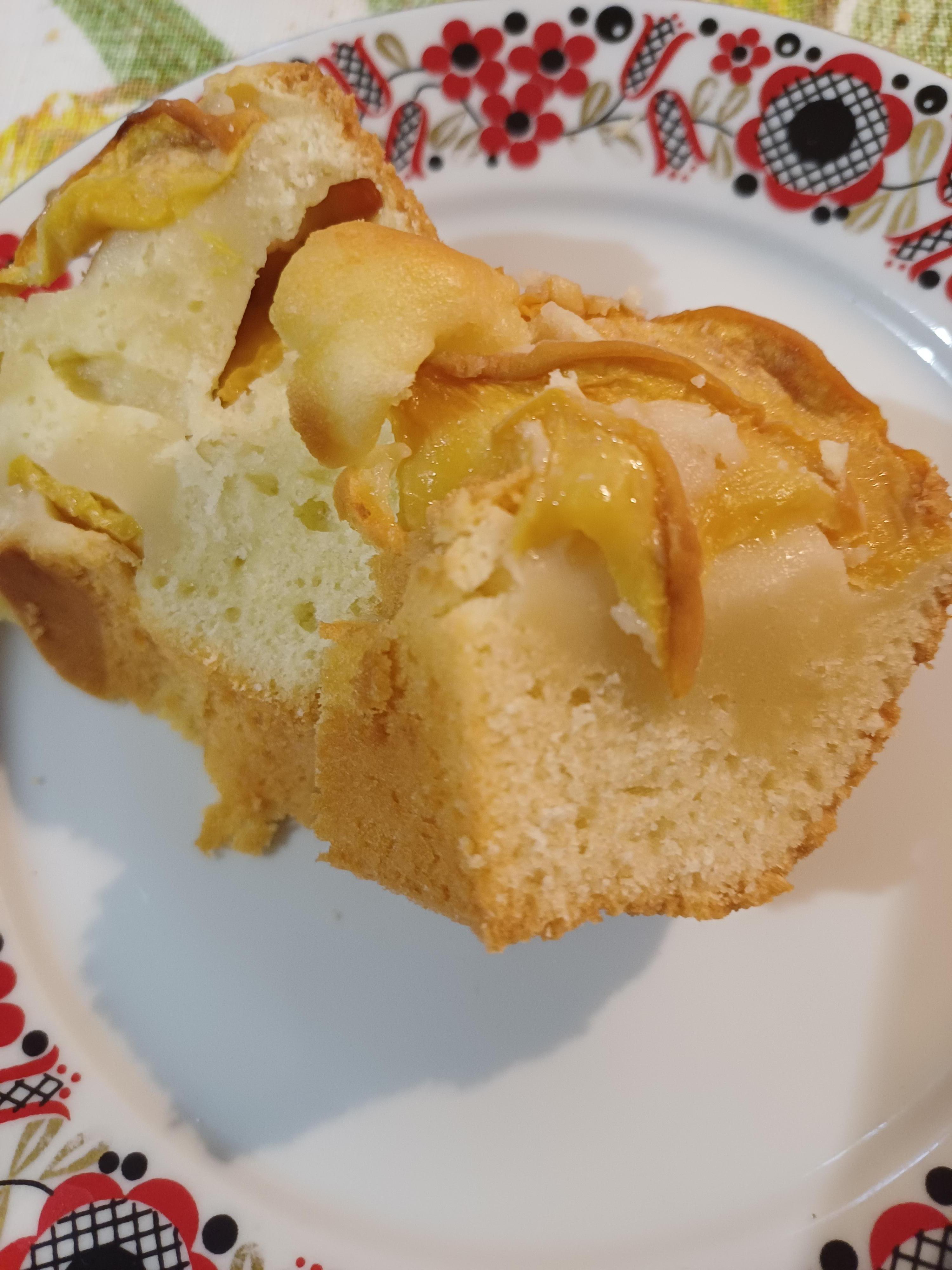 Пиріг з персиками нашвидкоруч