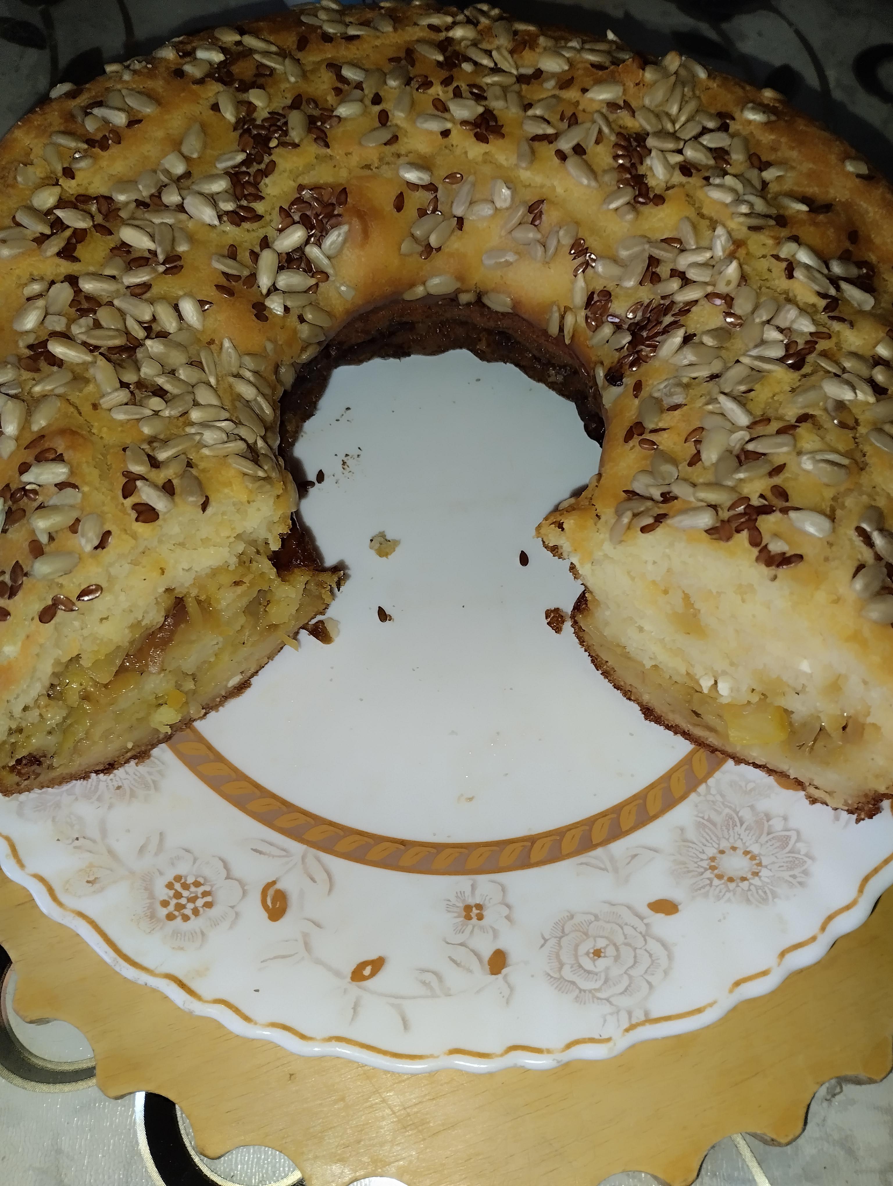 Заливний пиріг з капустою