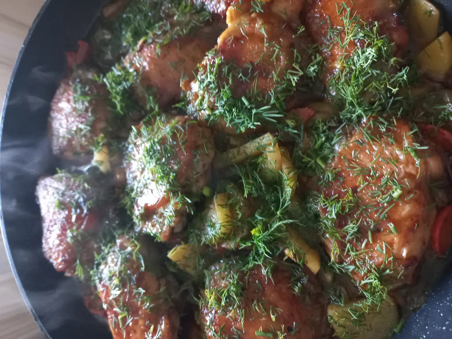 Курка з овочами