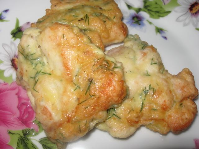 оладки з курячого філе