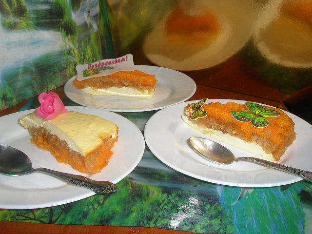 осінній сирник  (гарбузово-яблучний сирник)