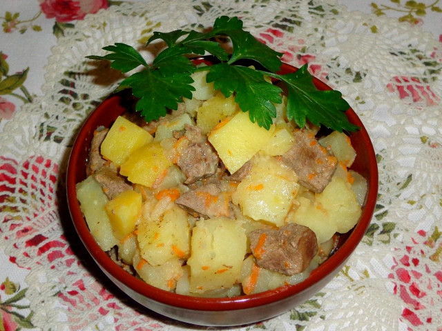 печінка з картоплею в мультиварці