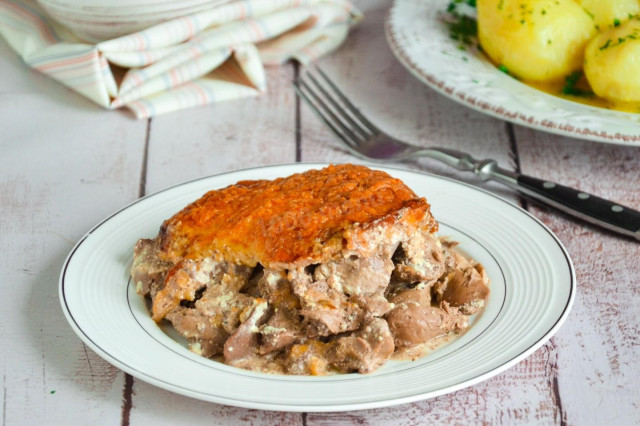 печінка куряча з сиром в духовці