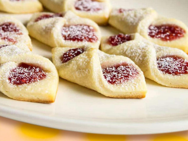 Печиво з малиною і сиром