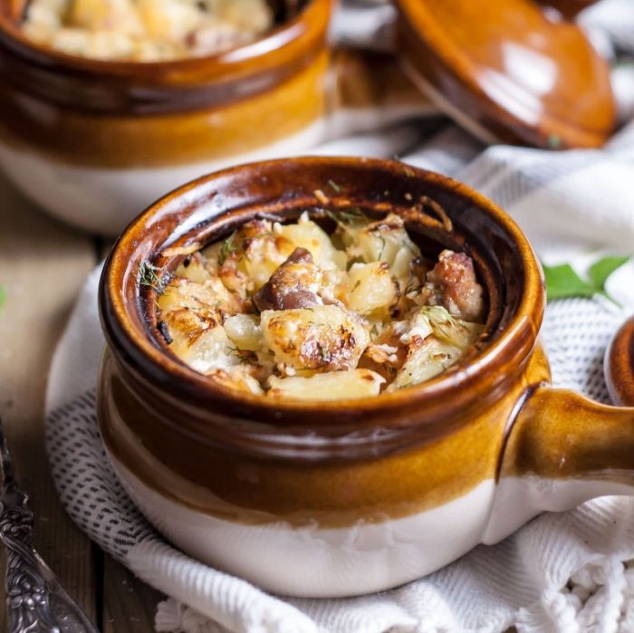 печеня з курки в горщиках