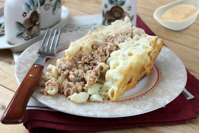 макарони ріжки з фаршем в духовці