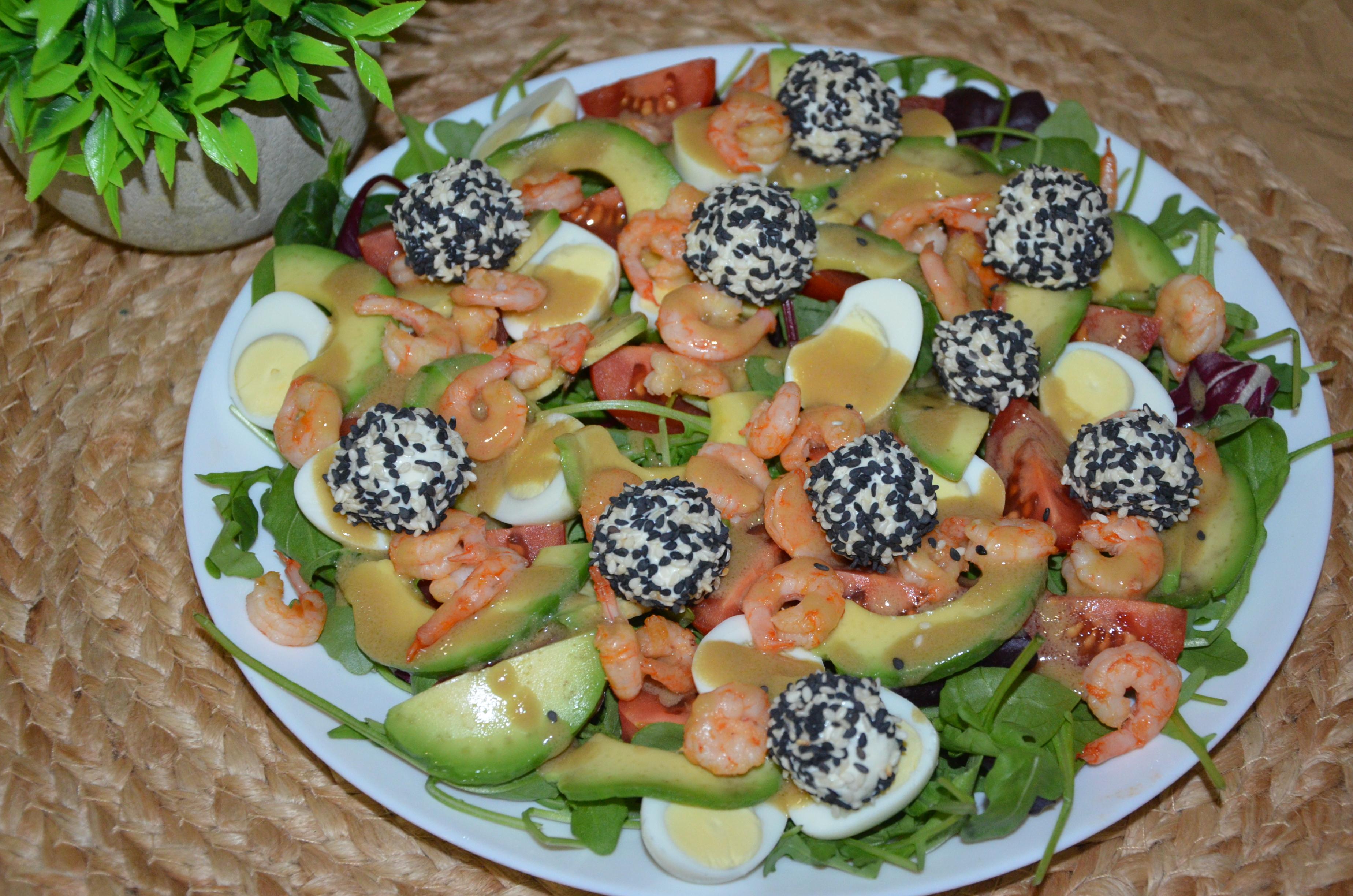 Салат з креветками