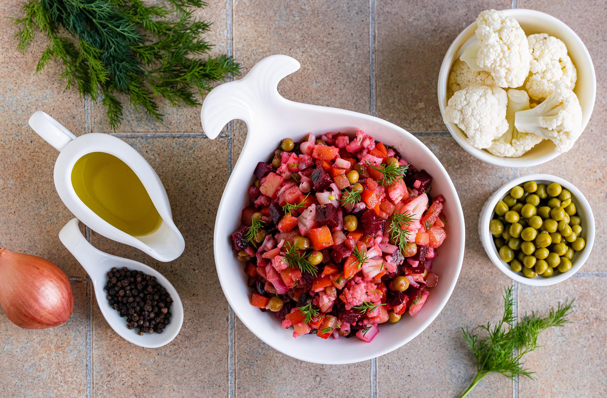 Вінегрет з цвітною капустою