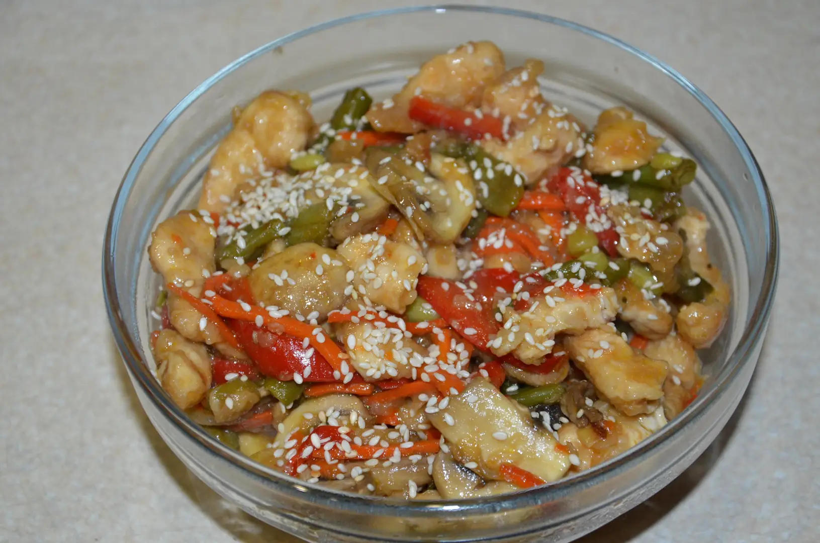 Курка по азійськи з овочами