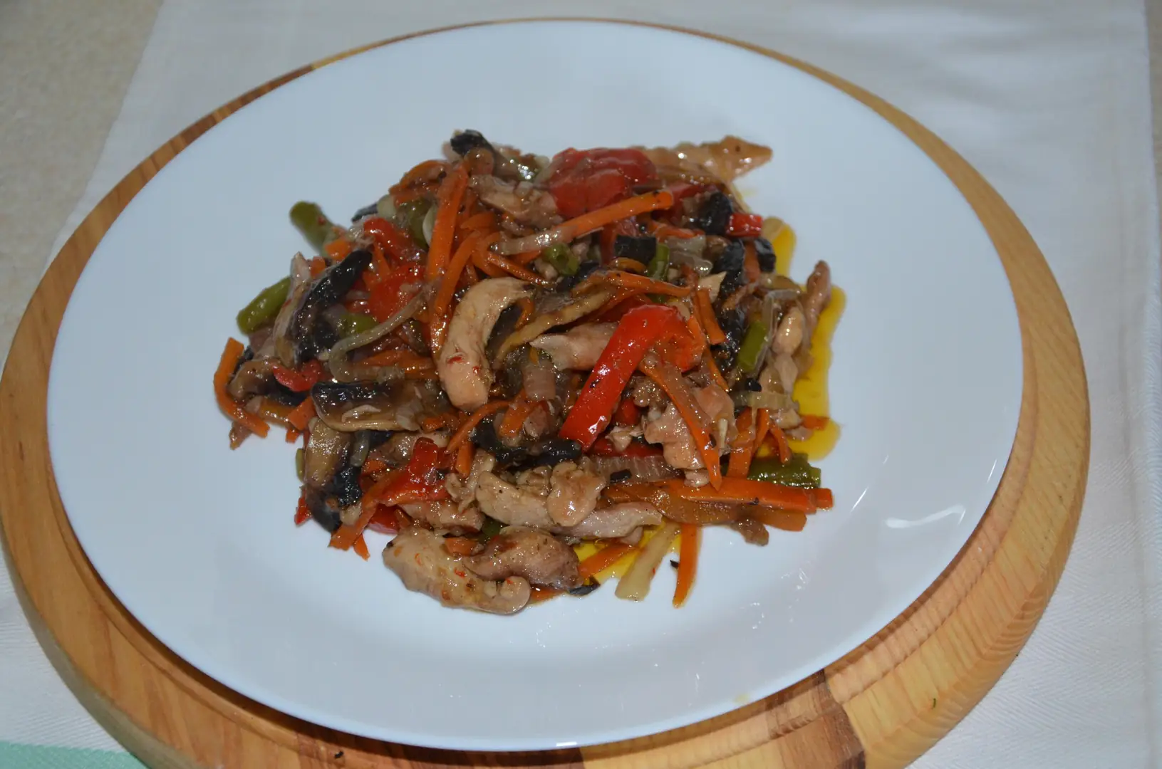 Курка по азійськи з овочами