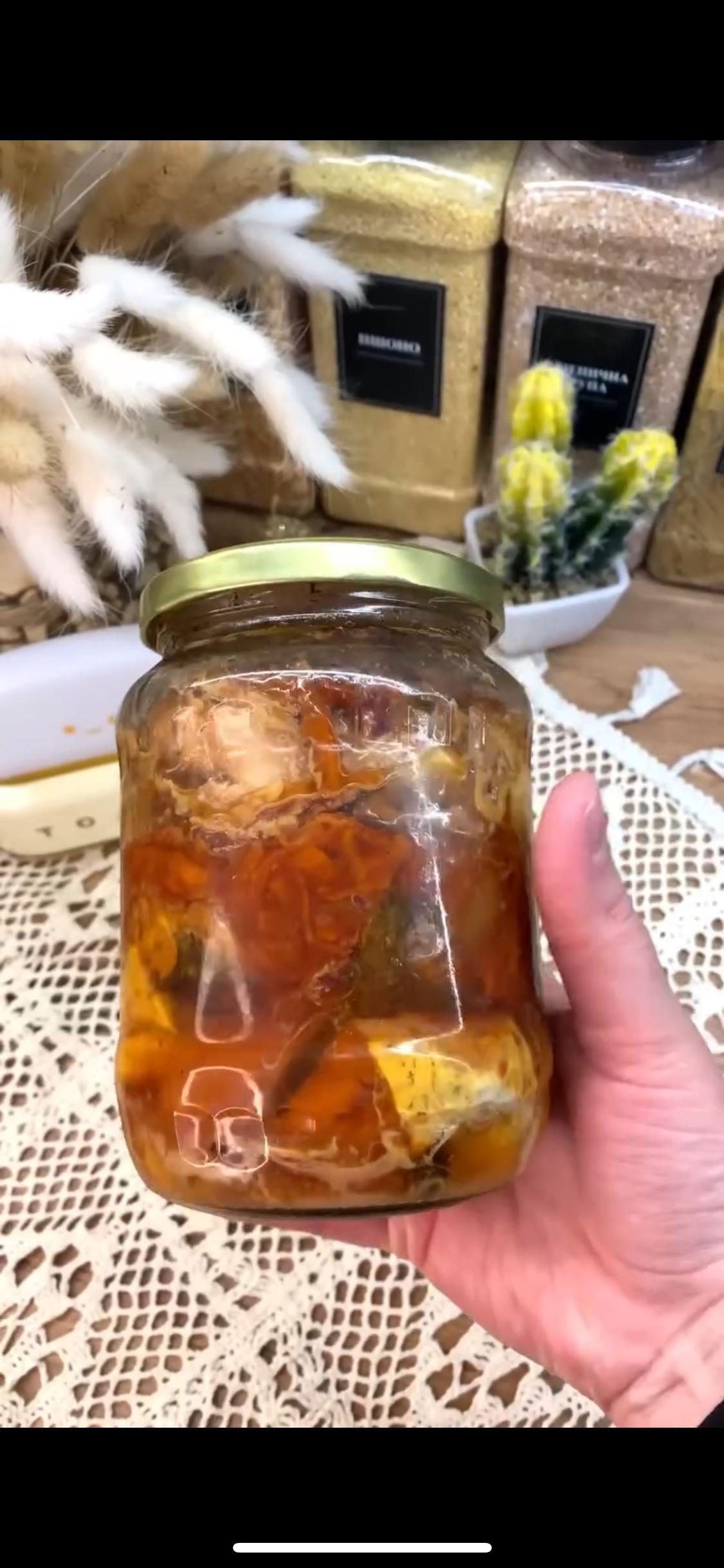 Товстолоб з овочами в томаті в автоклаві😋