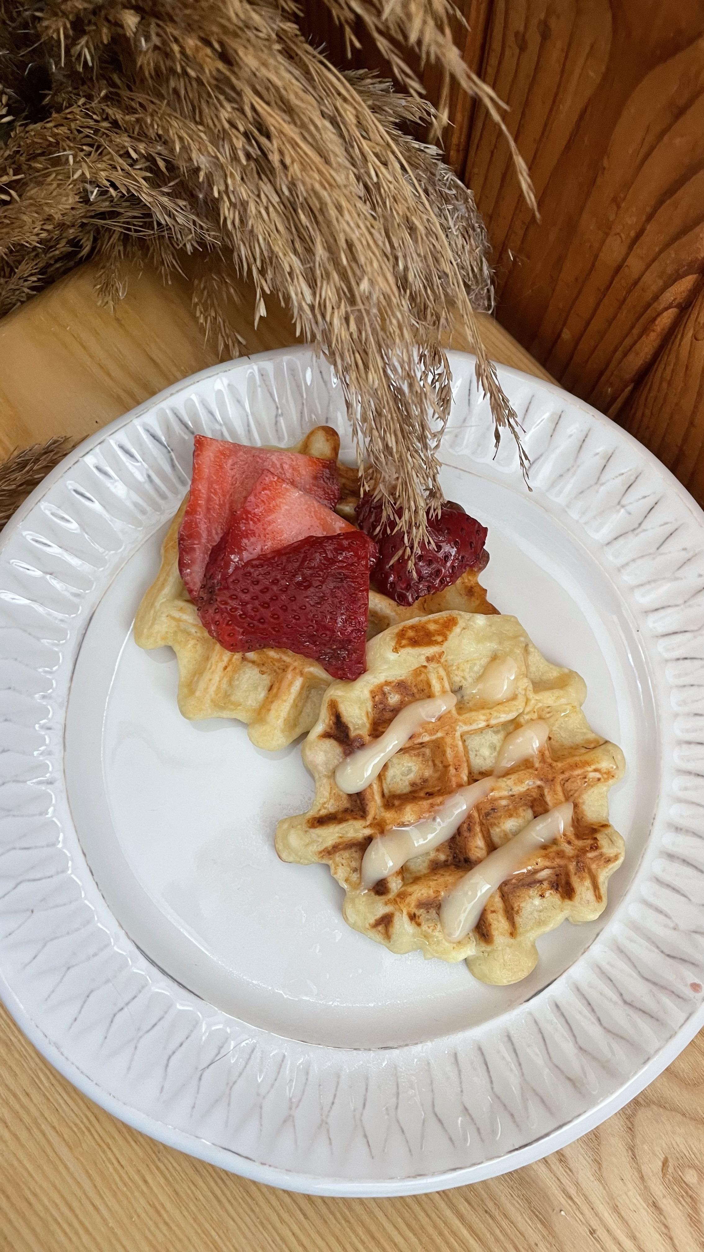 Сирно-бананові вафлі