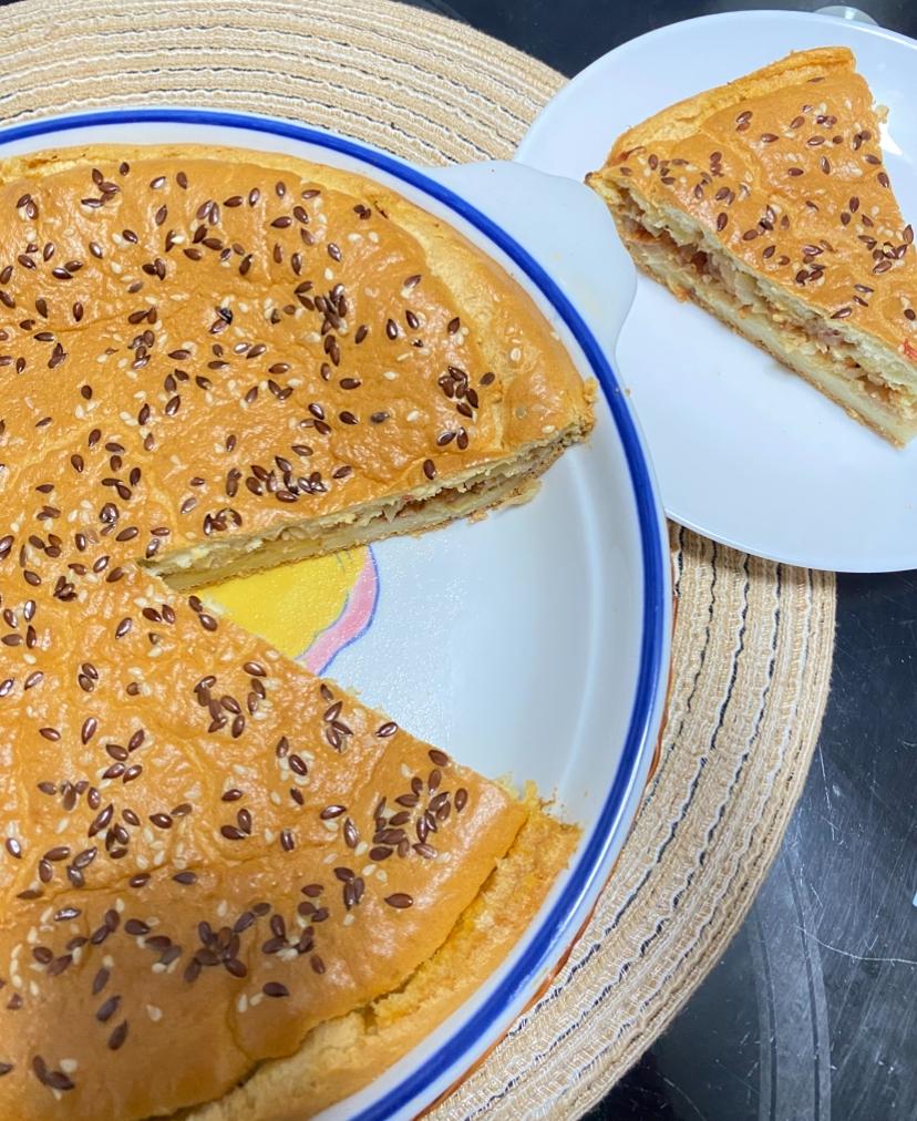 Заливний пиріг з капустою