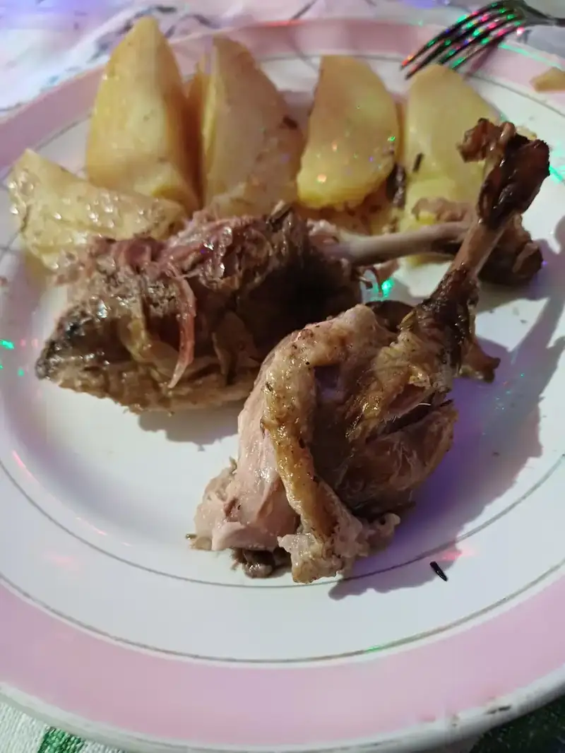Запечена качка з яблуками і апельсином