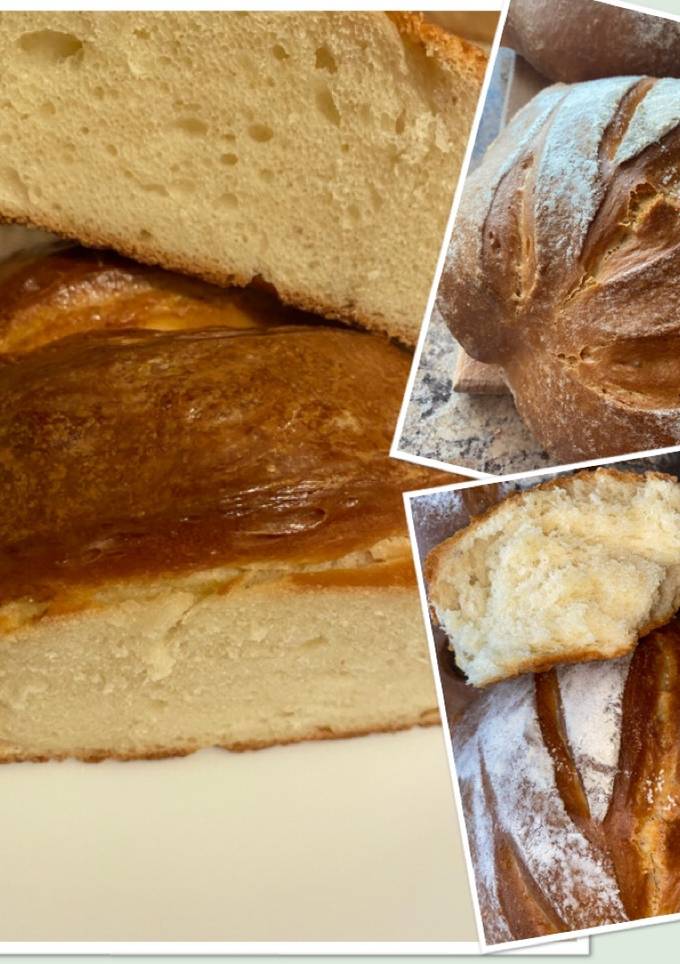 Домашній хліб на молоці (змащений і не змащений яйцем😋)