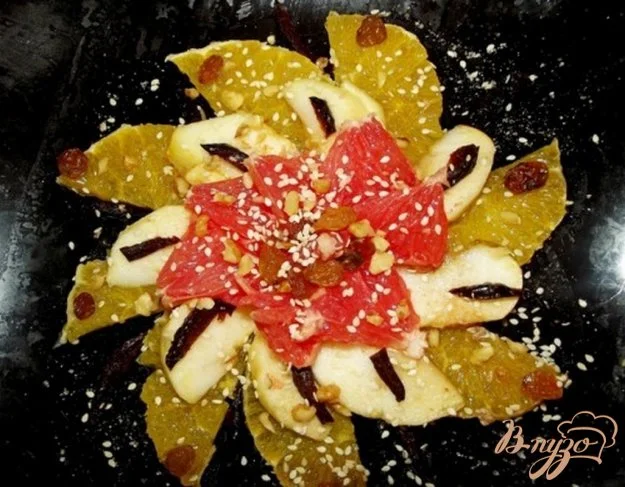 фруктовий салат з сухофруктами і горіхами. як приготувати з фото