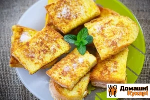 Грінки з молоком і яйцем солодкі