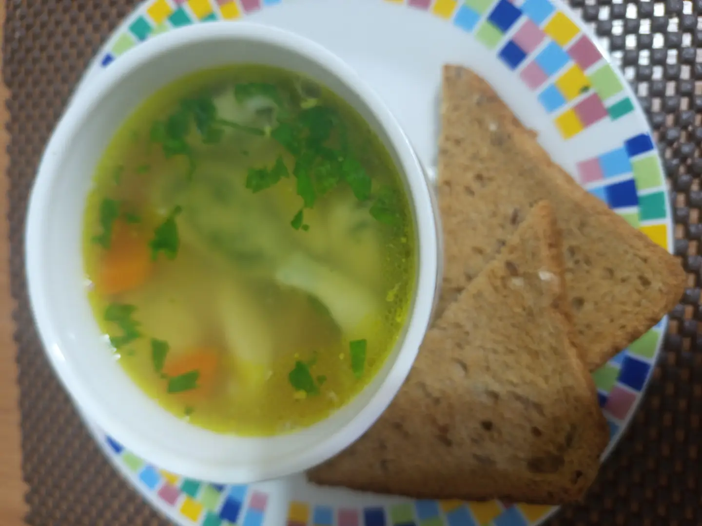Суп з зеленими галушками