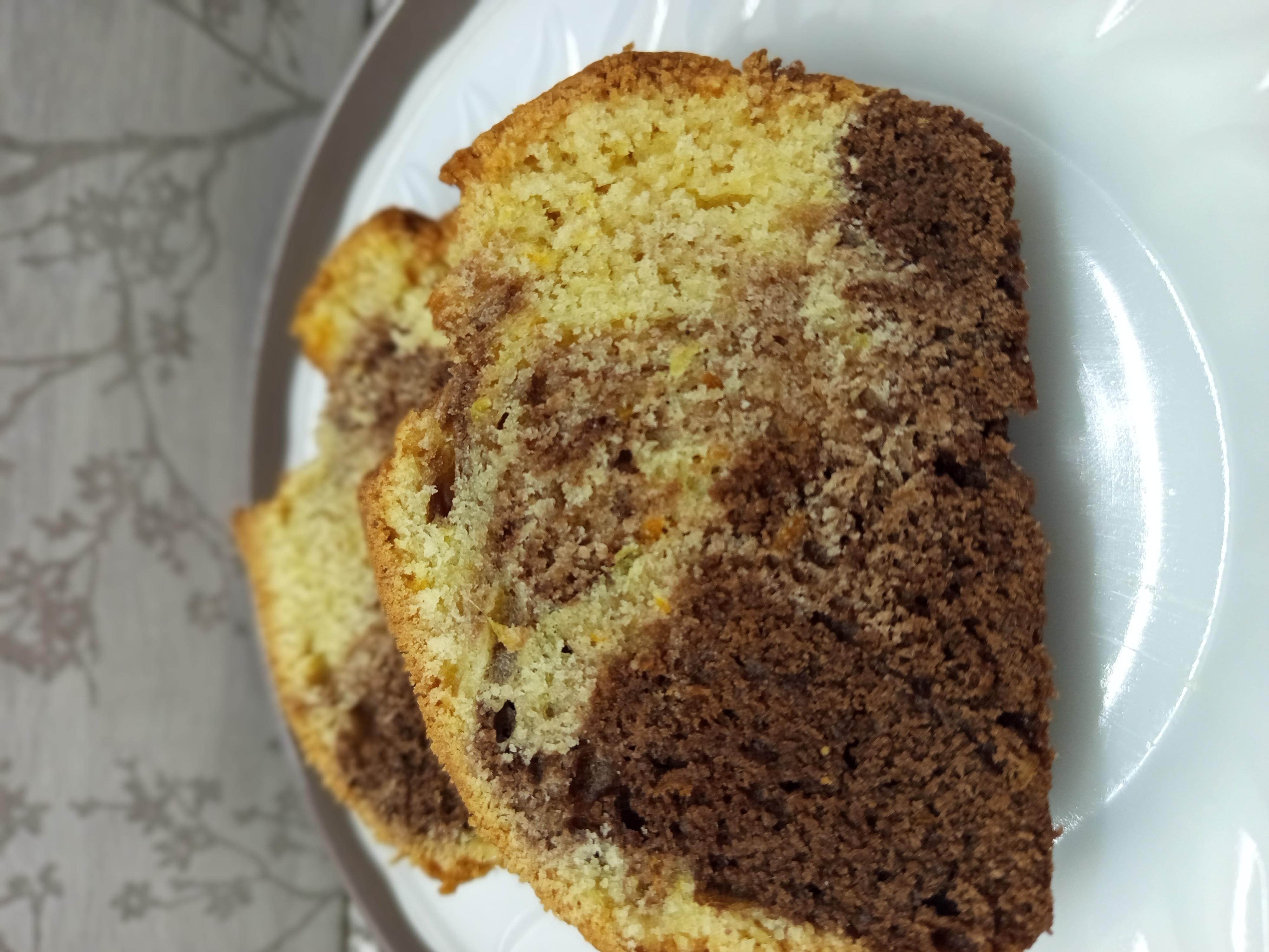 Постний цитрусово-шоколадний кекс