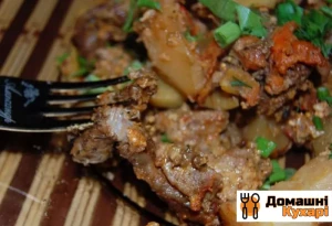 Печеня зі свининою і овочами