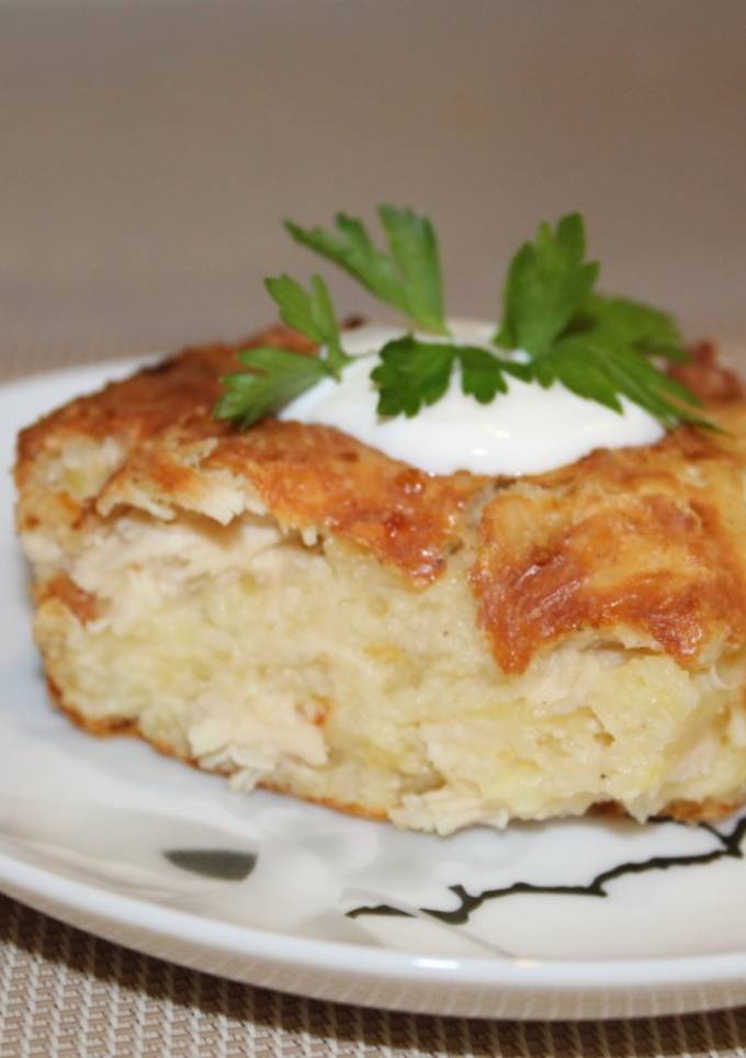 Картопляна запіканка з курячим філе та сиром