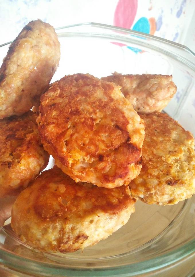 Курячі котлети з рисом у духовці