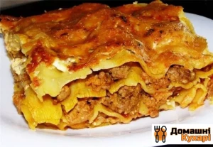 Лазанья з м'ясом в мультиварці