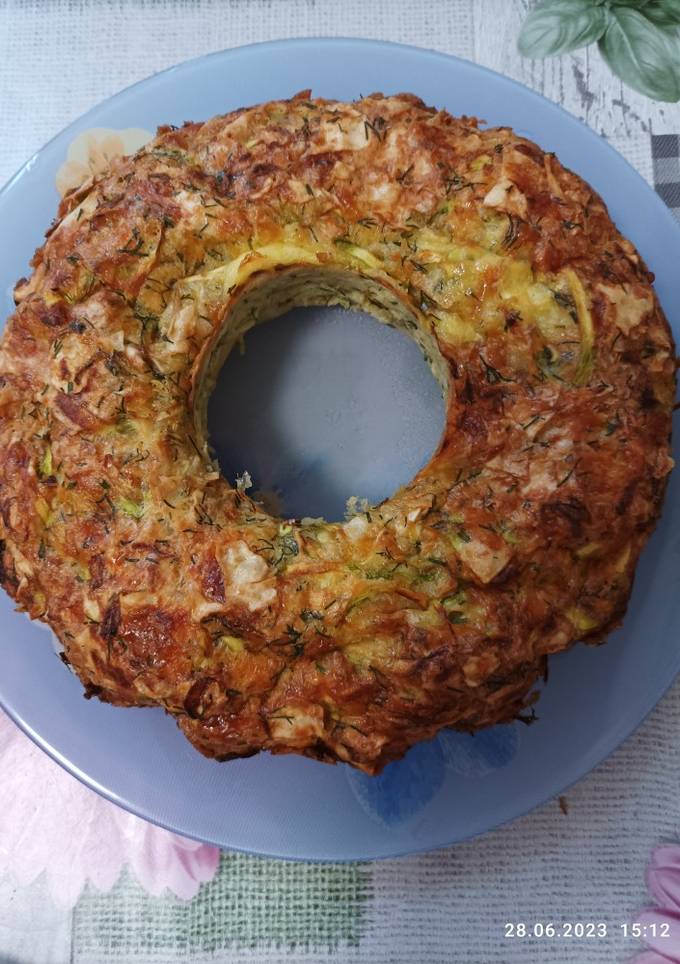 Лінивий пиріг з кабачків