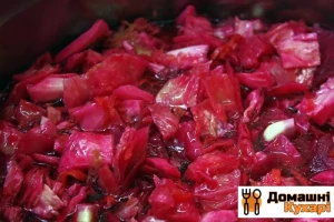 Маринована капуста шматочками з буряком