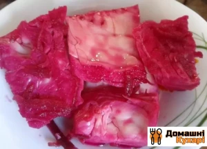 Маринована капуста з буряком за добу