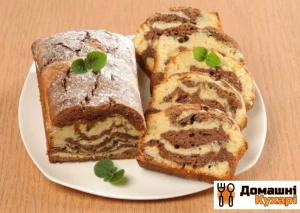 Мармуровий кекс на згущеному молоці