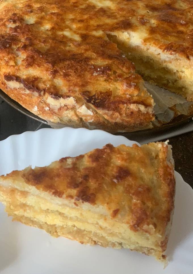 Насипний пиріг з яблуками. Без манки