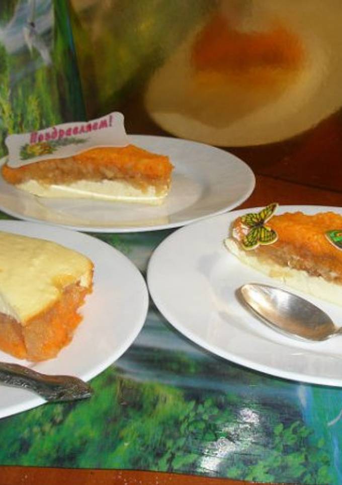Осінній сирник (гарбузово-яблучний сирник)