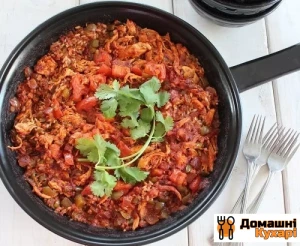 Паелья з куркою