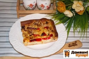 Пиріг з перцем і капустою
