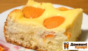 Пиріг з сиром і абрикосами