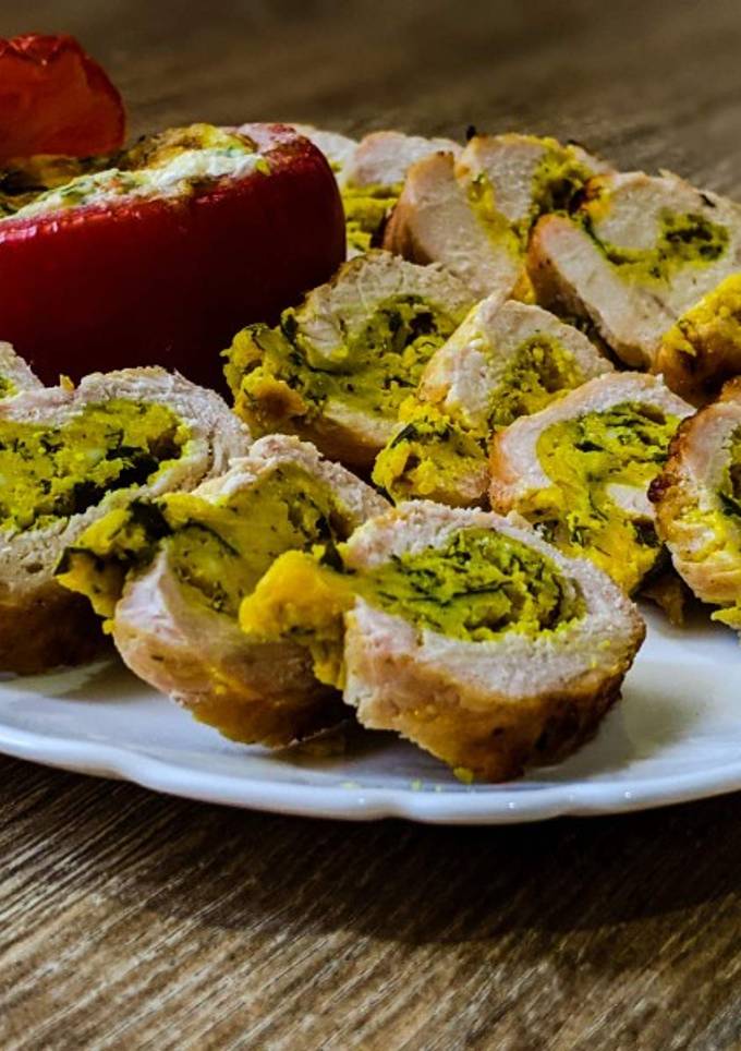 Рулет із курячого філе і сиру🌟