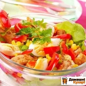 Салат «Малібу» з куркою