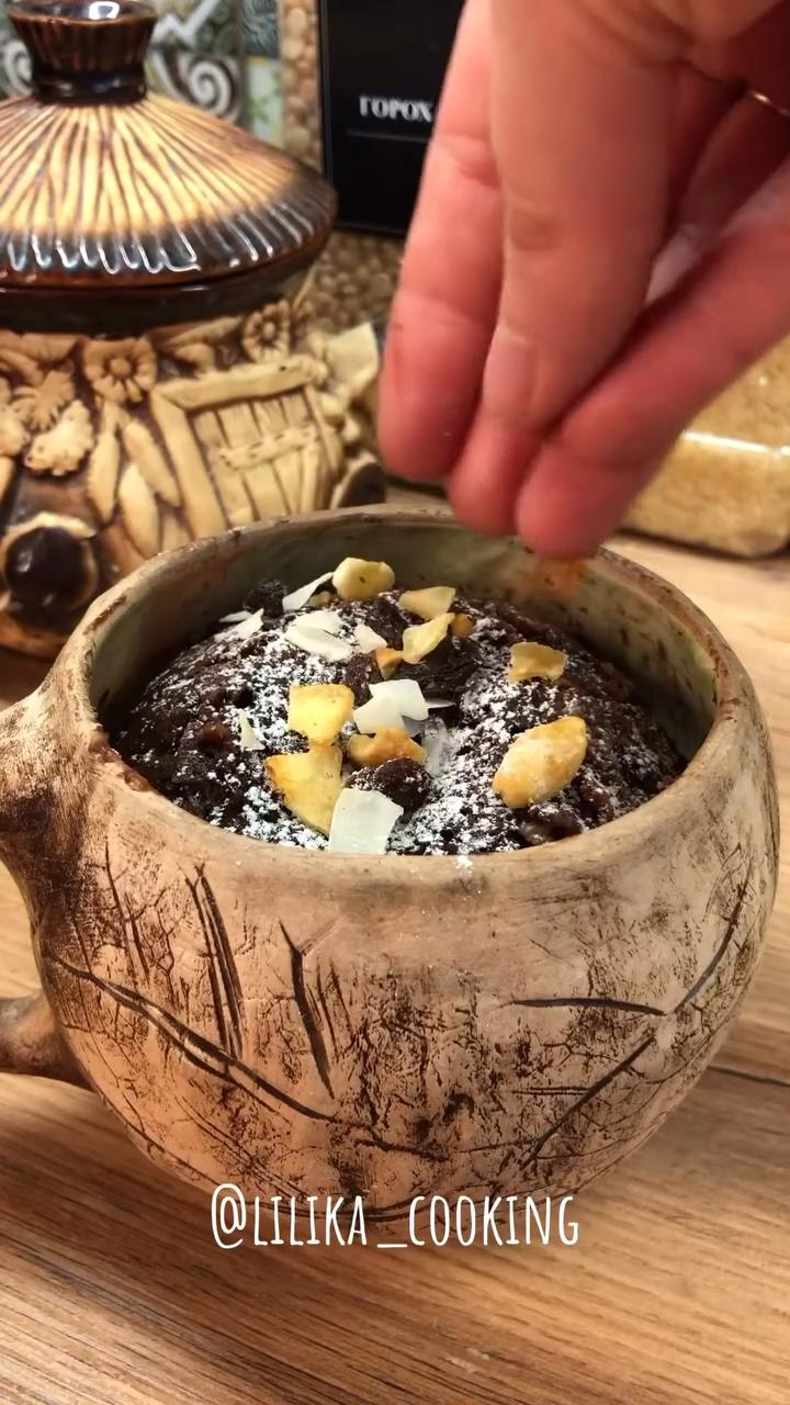 Шоколадно-банановий кекс в кружчі за 5хв!😋