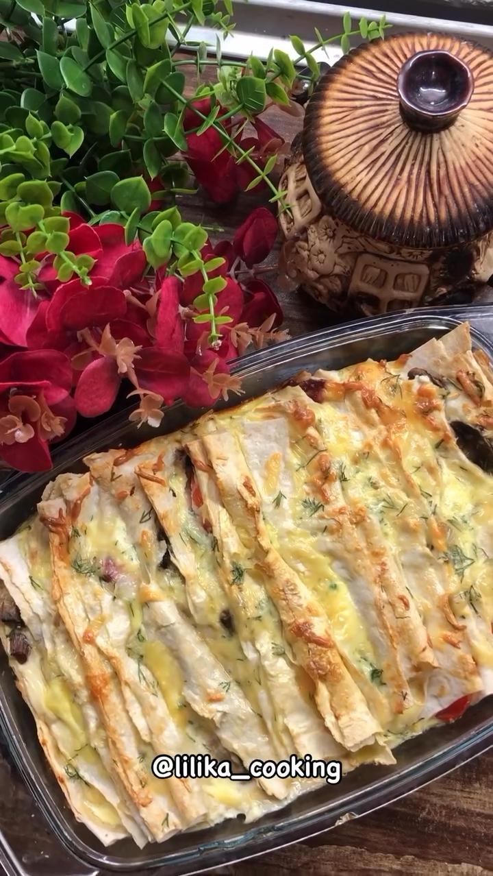 Заливний пиріг в лаваші😋