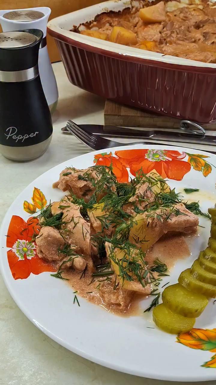 Картопля з філе та лечо