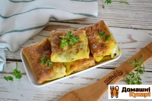 Яєчні млинчики з куркою