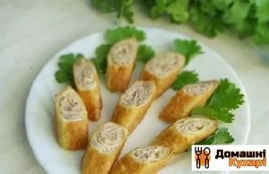 Яєчні млинчики з м'ясом