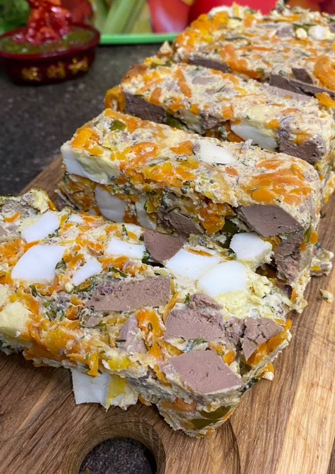 Запіканка з курячої печінки🥧